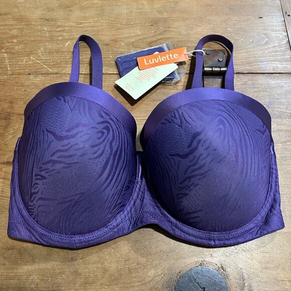 Woman’s Strapless Convertible Purple Bra Size 80G (36E) - Picture 3 of 8